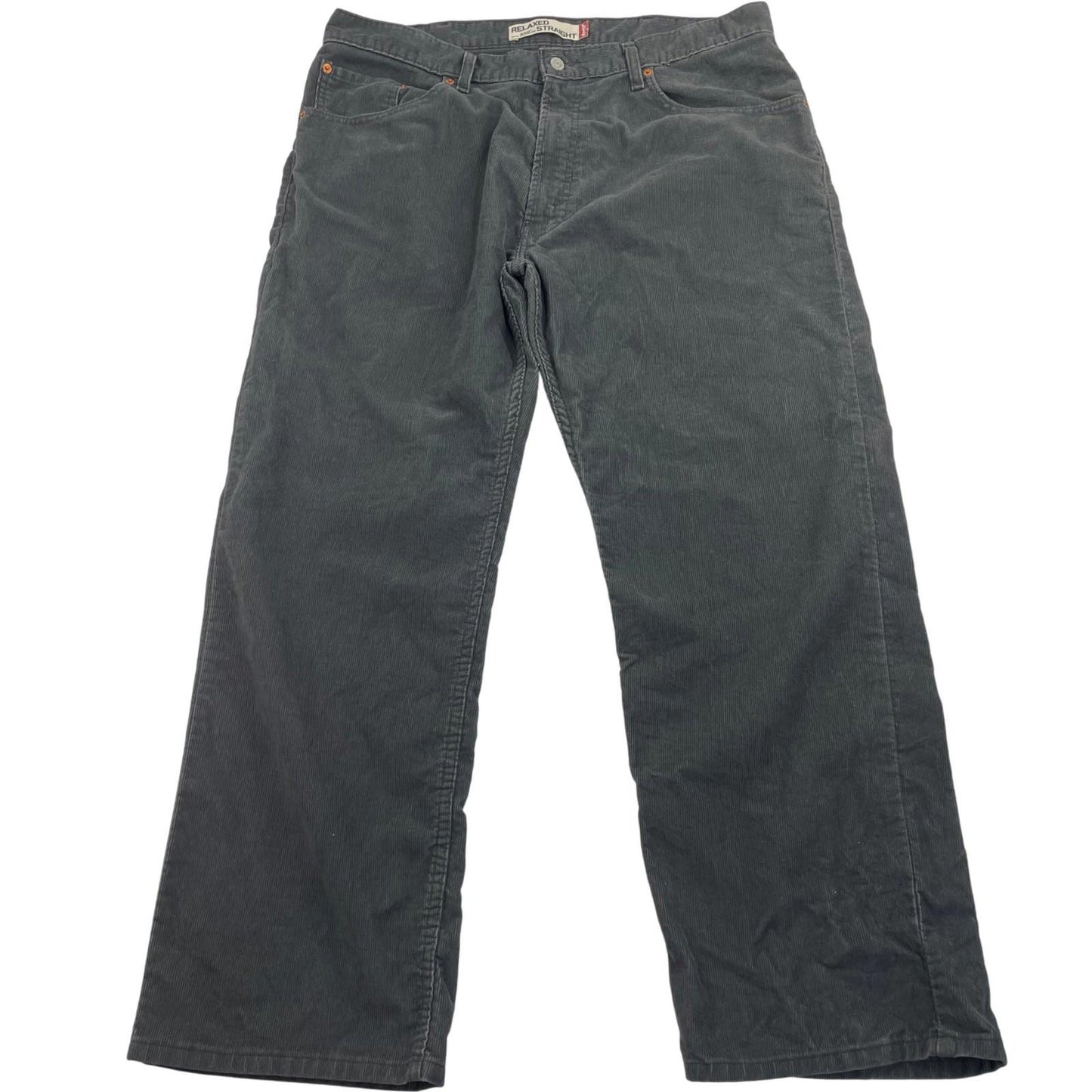 Levi's 559 Relaxed Straight Trousers Corduroy Grey Mens W38 L30