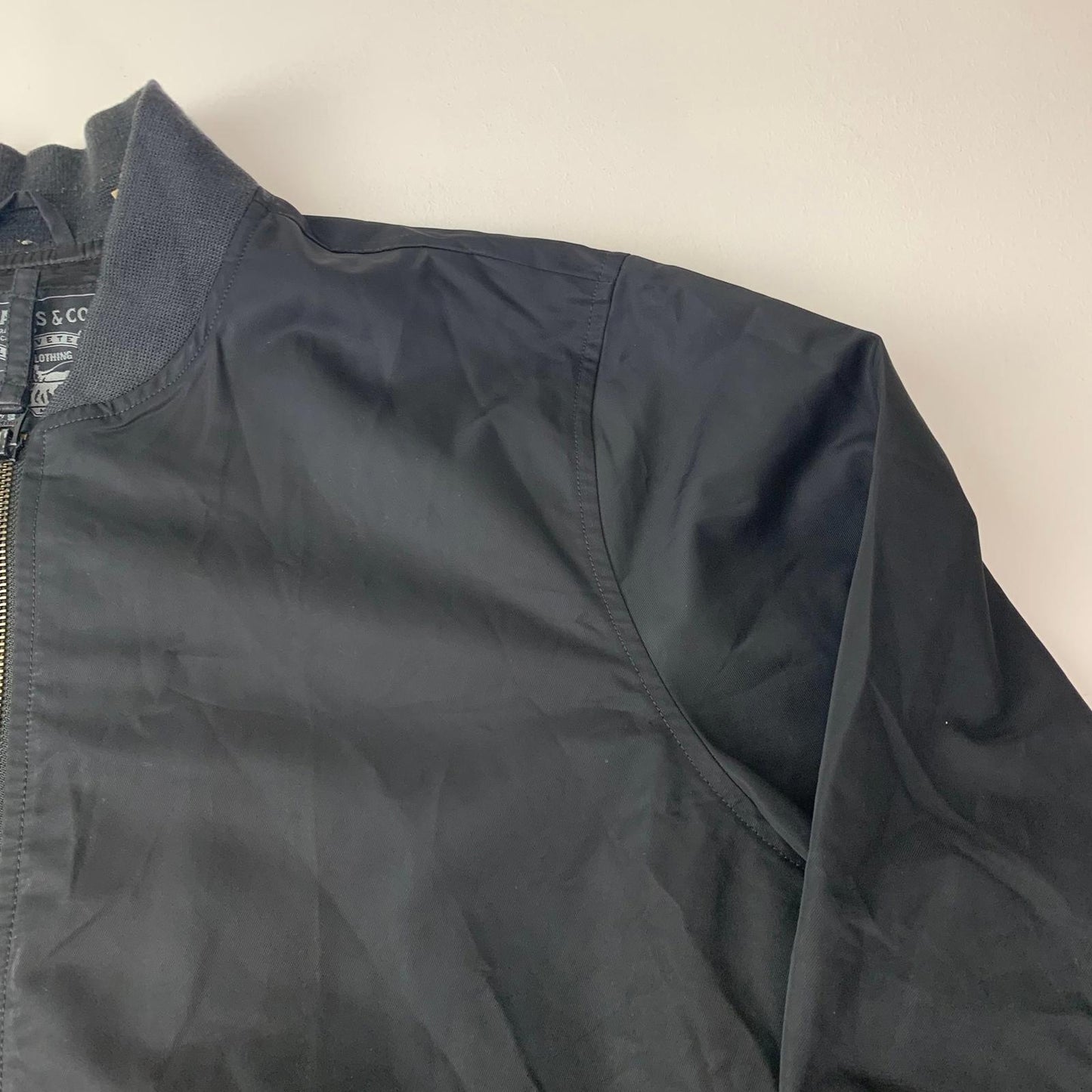 Levi Strauss Bomber Jacket Classic Style Black Mens XL