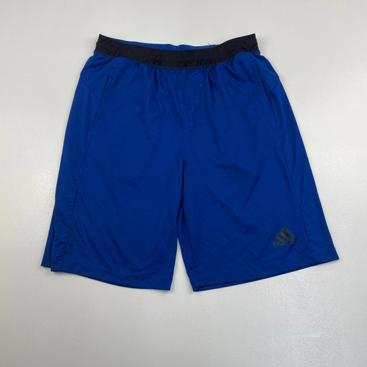 Men’s ADIDAS Blue & Black Athletic Sport Shorts , Size L
