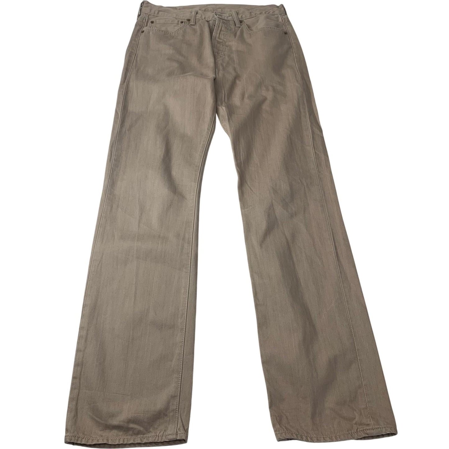 Levi's 501 Original Fit Straight Leg Beige Jeans Mens W31 L34