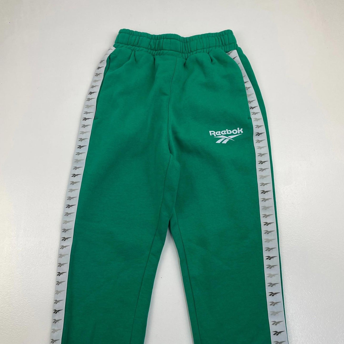 Reebok Track Pants Elastic Waist Green Mens XS