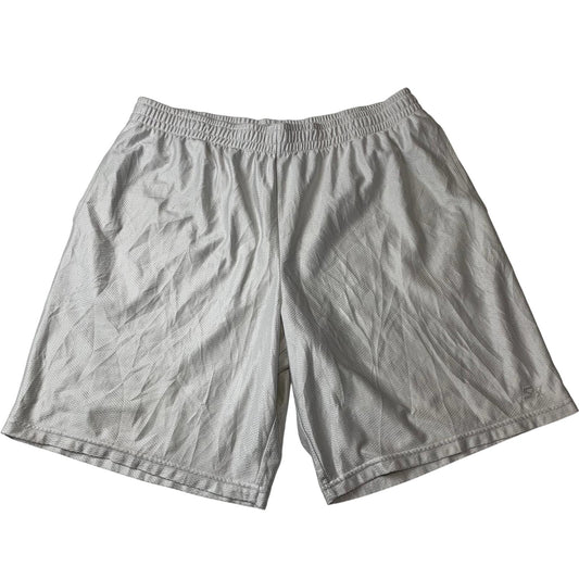 STARTER Basketball Shorts Elastic Waist White Athletic Sports Mens L