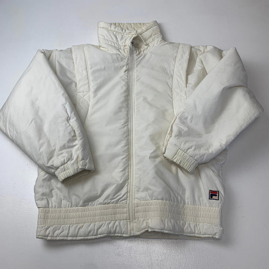 Women’s Vintage FILA Puffer Jacket / 80’s or 90’s / Creamy White / Oversized M