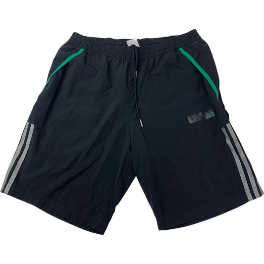 ADIDAS Climalite Activewear Shorts Black Reflective Stripes Mens L
