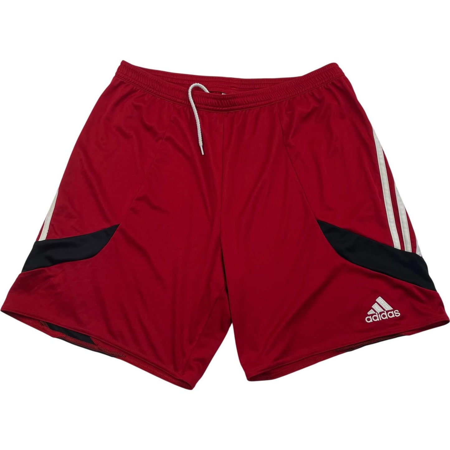 ADIDAS Climalite Athletic Shorts Sporty Red Black Mens Large