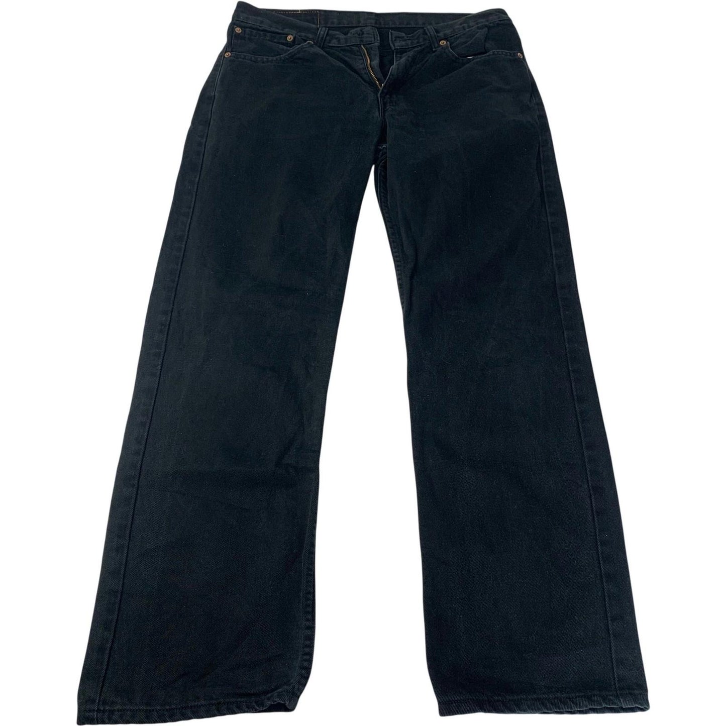 LEVI'S Jeans Straight Leg Classic Black Denim Men's W32 L30