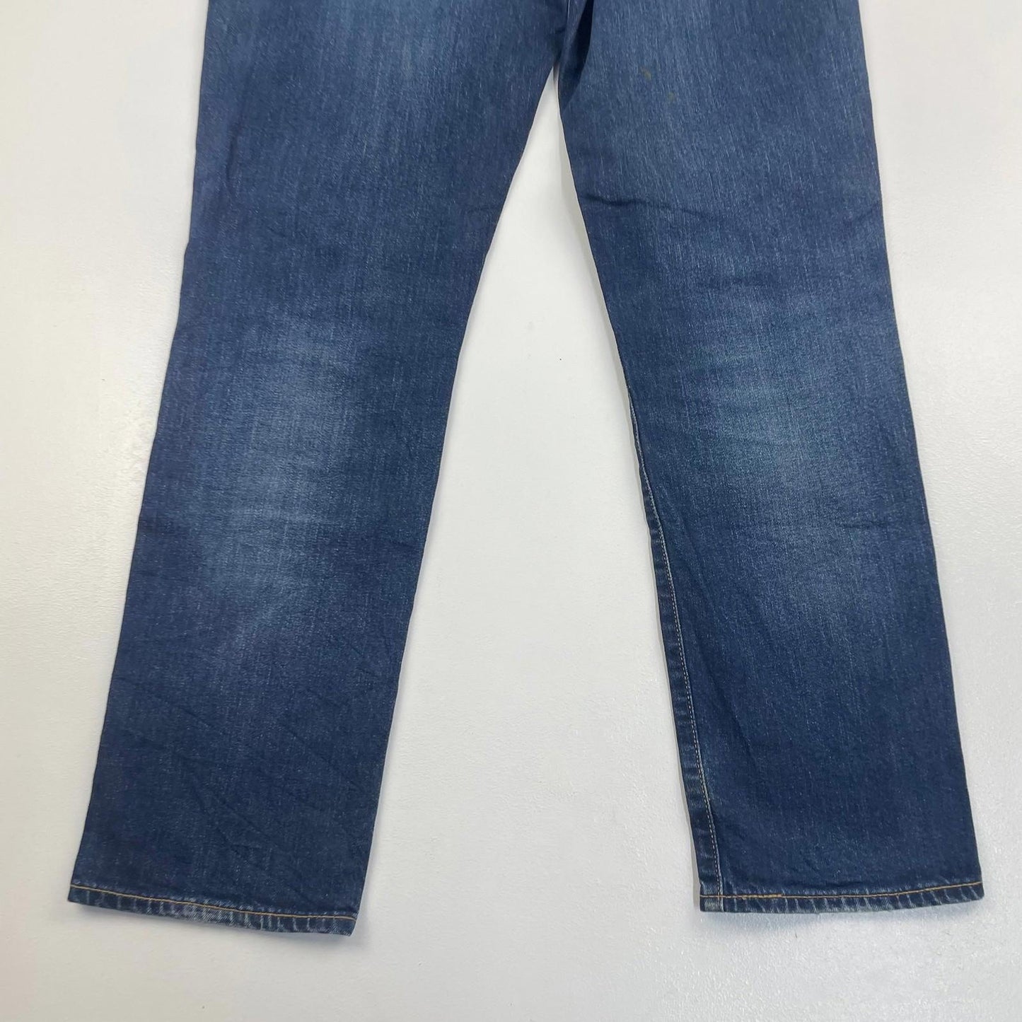 LEVI'S Jeans Straight Fit Faded Casual Blue Cotton Denim Mens W34 L30