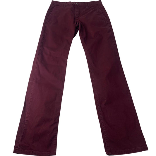 Levi's Trousers Chino Cotton Blend Burgundy Mens W28 L32