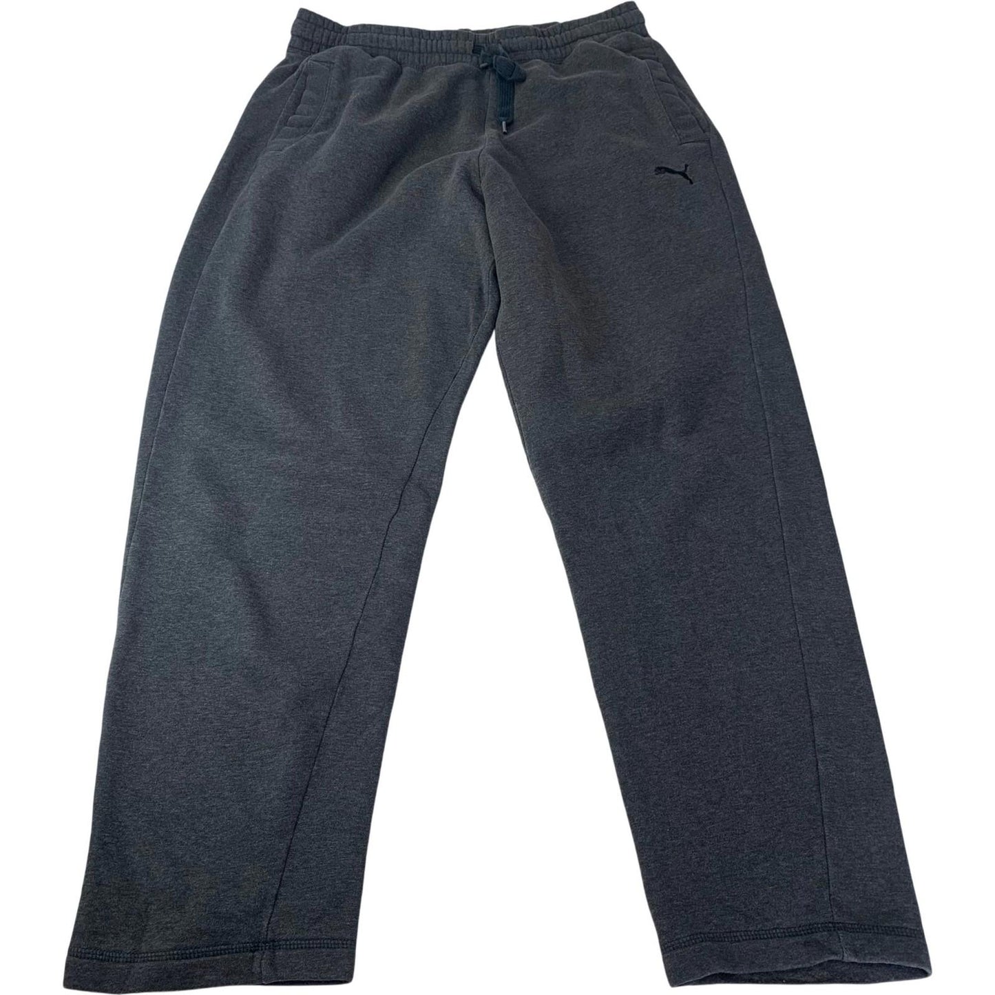 Puma Track Pants Casual Fleece Lined Grey Joggers Mens Large L