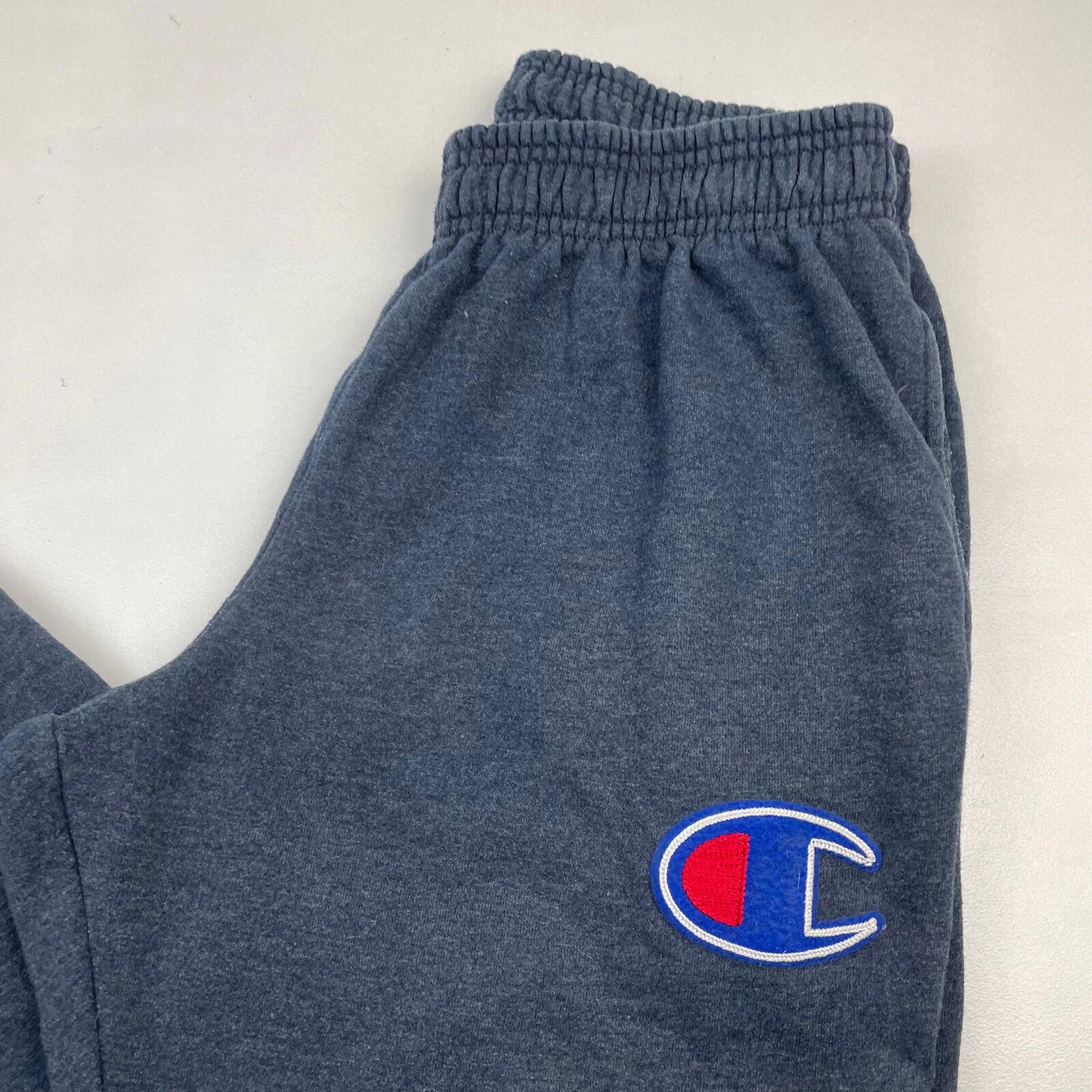 Mens CHAMPION Blue Joggers , Big Logo , Size Medium