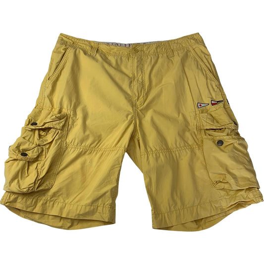 Nautica Cargo Shorts Relaxed Fit Yellow Mens 36W