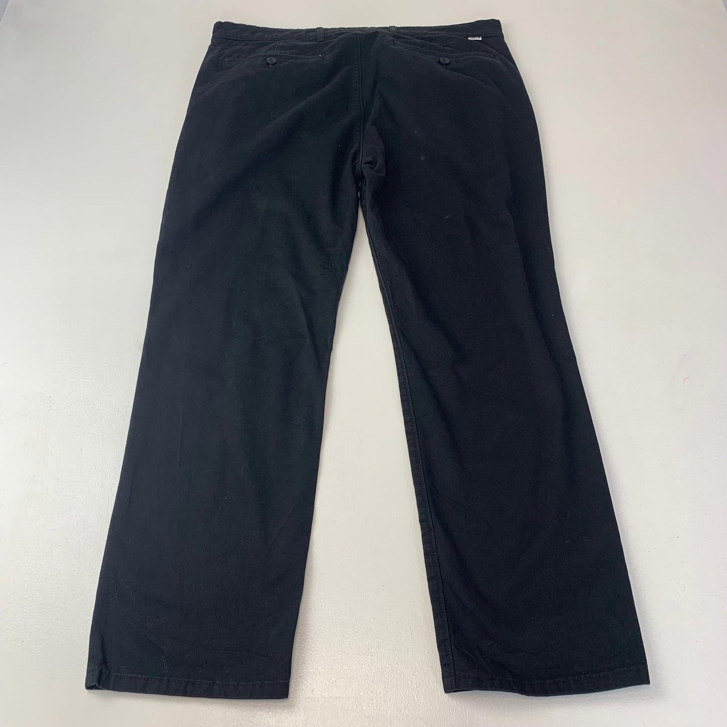 Levi Strauss Chino Trousers Classic Black Straight Leg Cotton Mens W36 L30