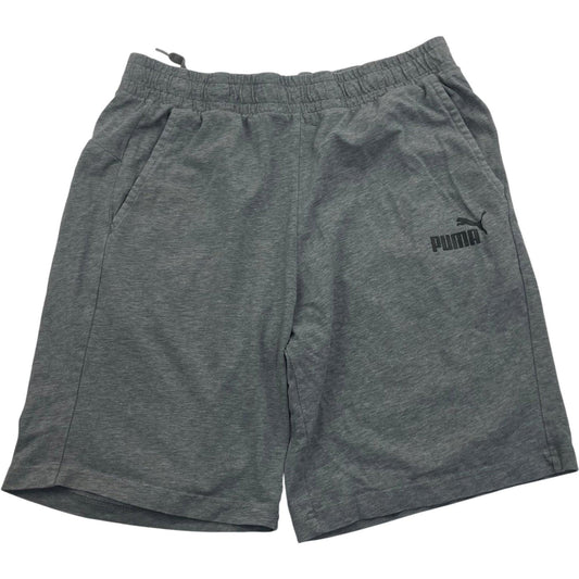Puma Athletic Activewear Shorts Grey Elastic Waist Drawstring Mens L