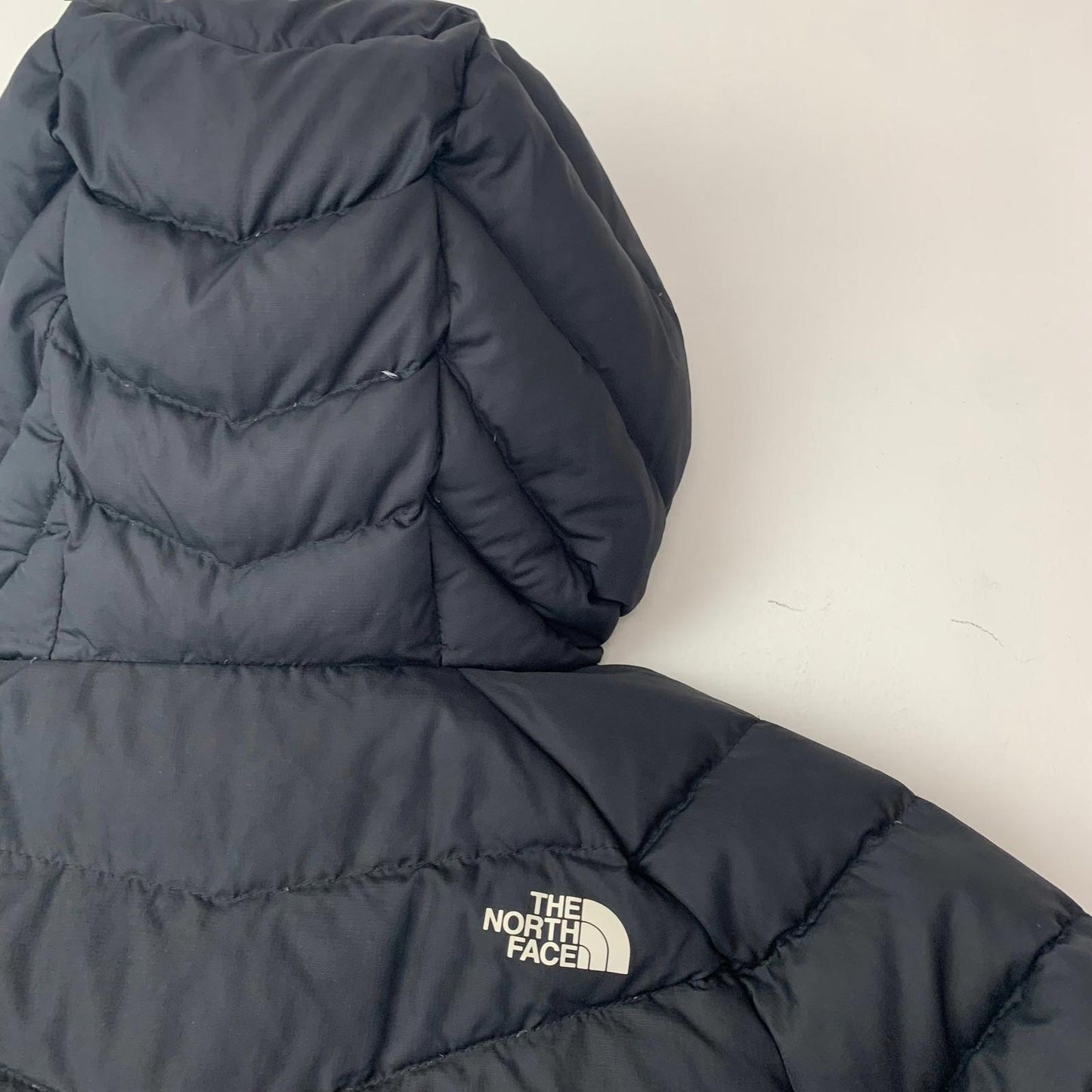 The North Face Puffer Jacket Hooded Insulated Black Women's Size L