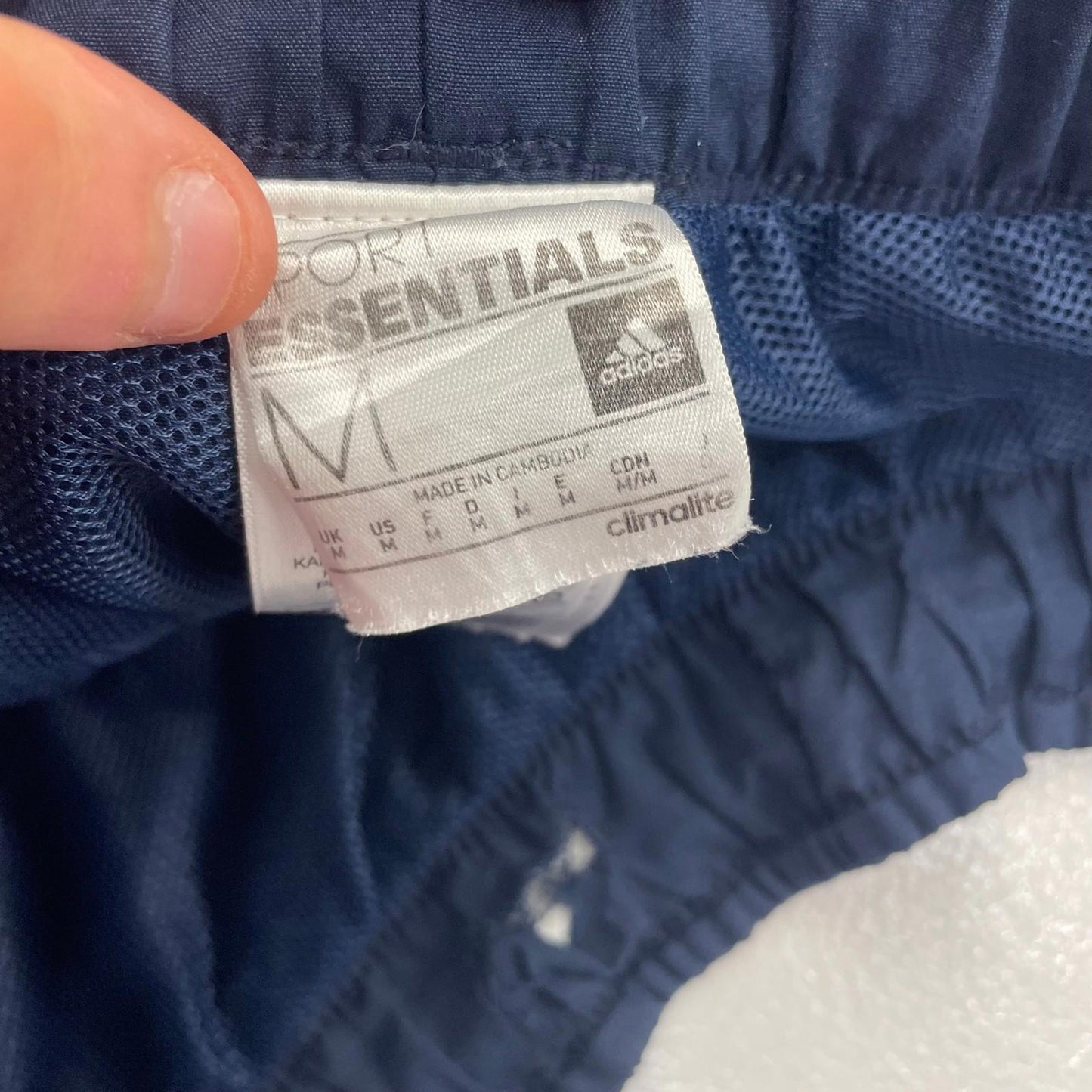 Adidas Sport Essentials Activewear Shorts Climalite Blue Mens Medium