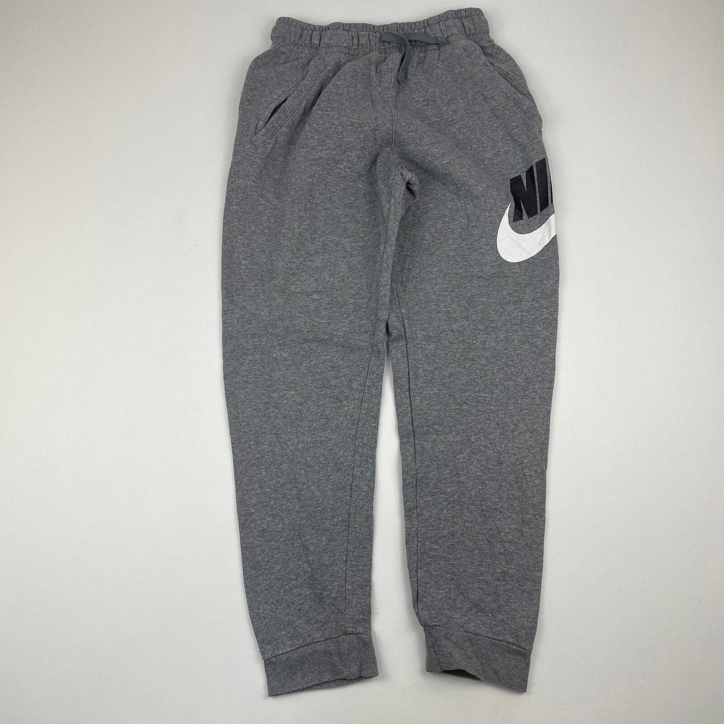 Boys NIKE Youth Grey Joggers , Big Logo , Size Youth L