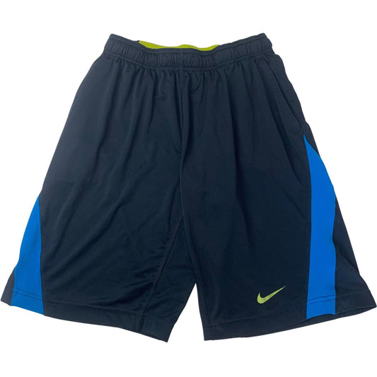 NIKE DRI-FIT Shorts Athletic Sport Blue Black Mens Label Size S