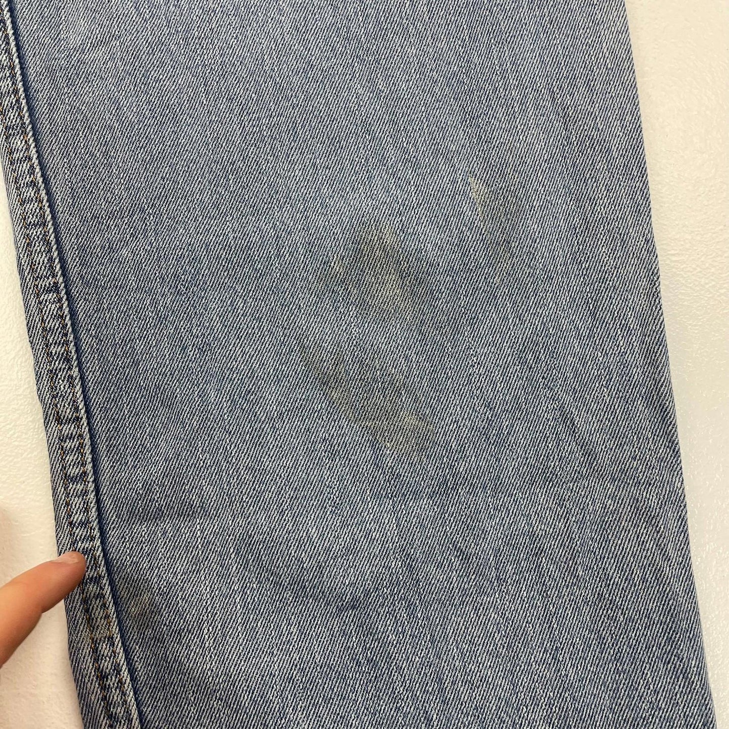 LEVI'S Jeans Straight Distressed Light Wash Denim Mens 36 X 32