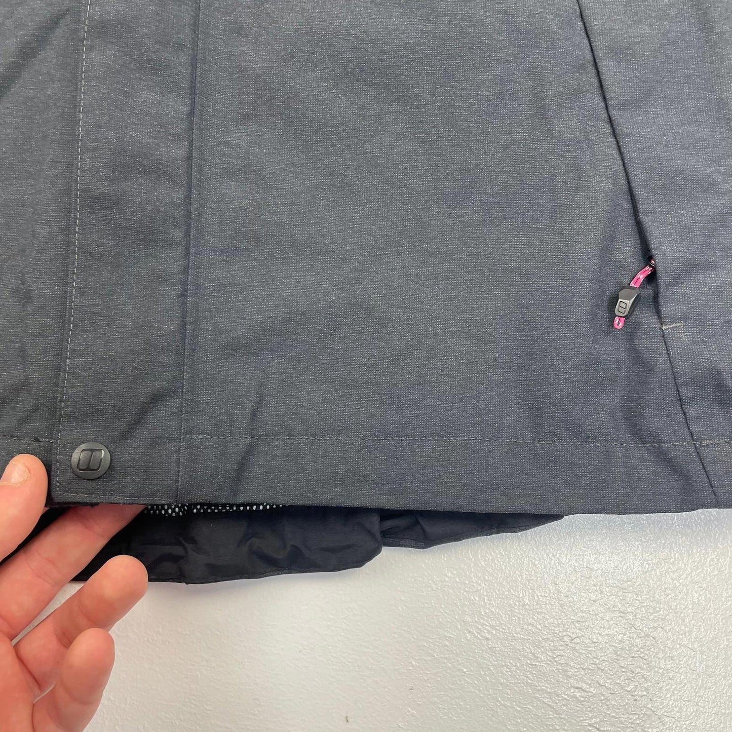 BERGHAUS Hydroshell Waterproof Jacket Hooded Outdoor Black Womens UK 8