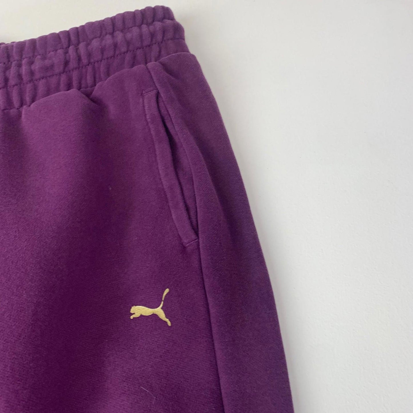 Puma Jogger Trousers Glitter Accents Purple Womens Medium