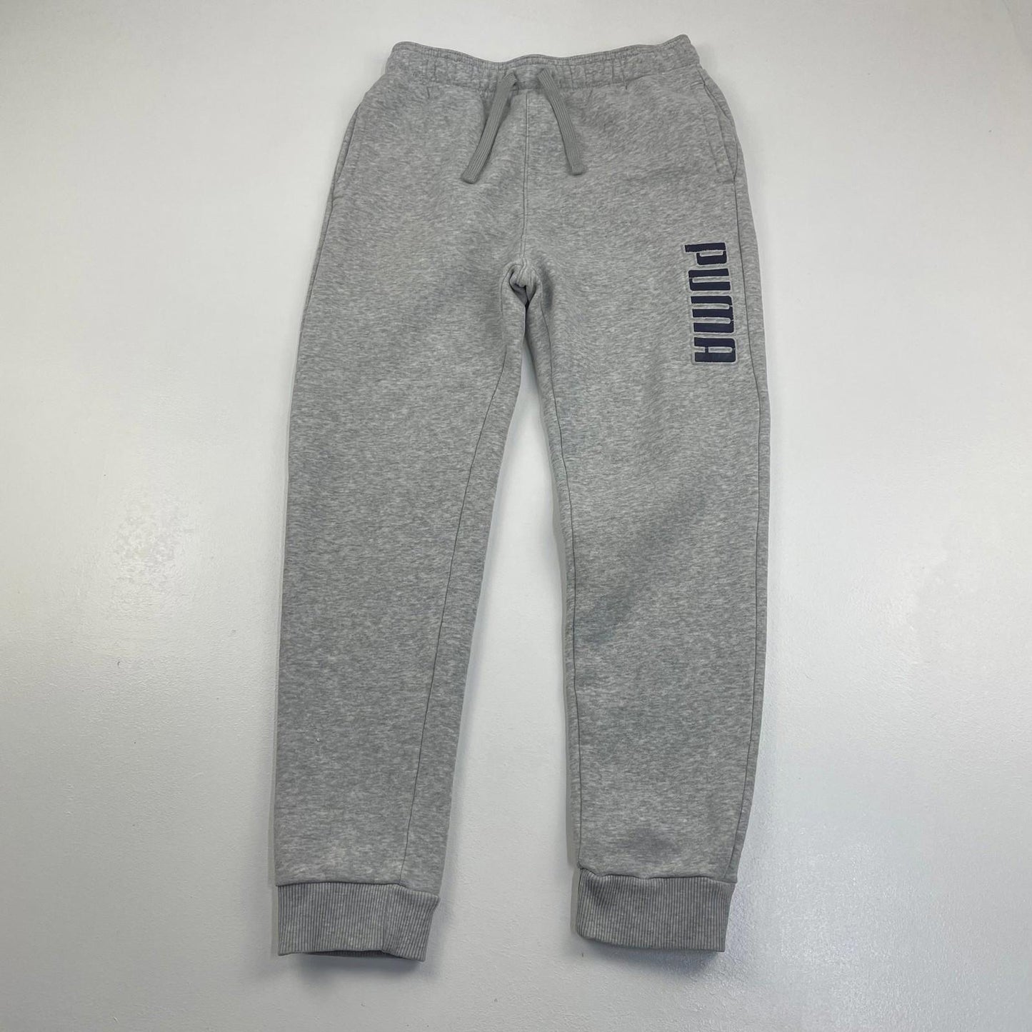 PUMA Track Pants Jogger Style Grey Boys Size L (14-16) Casual Wear