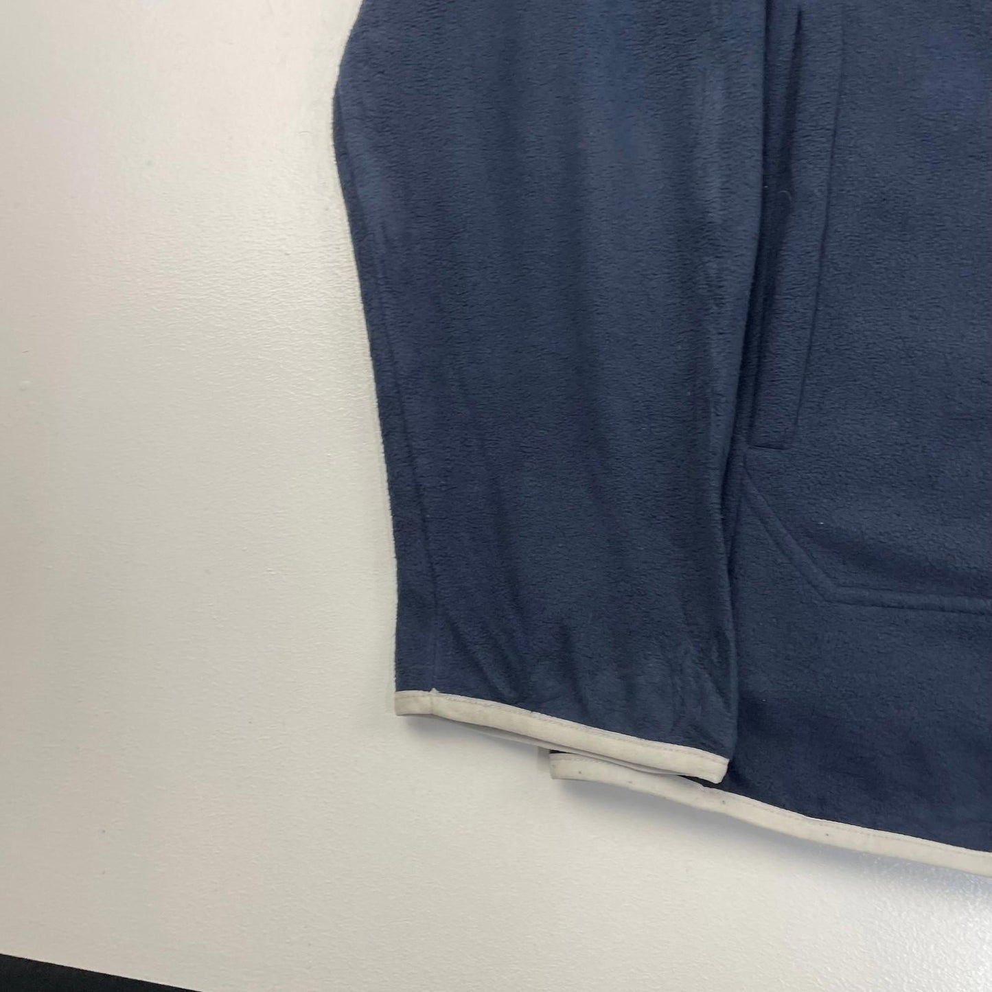 REEBOK Fleece Jacket Full Zip Colourblock Blue Grey Mens XL