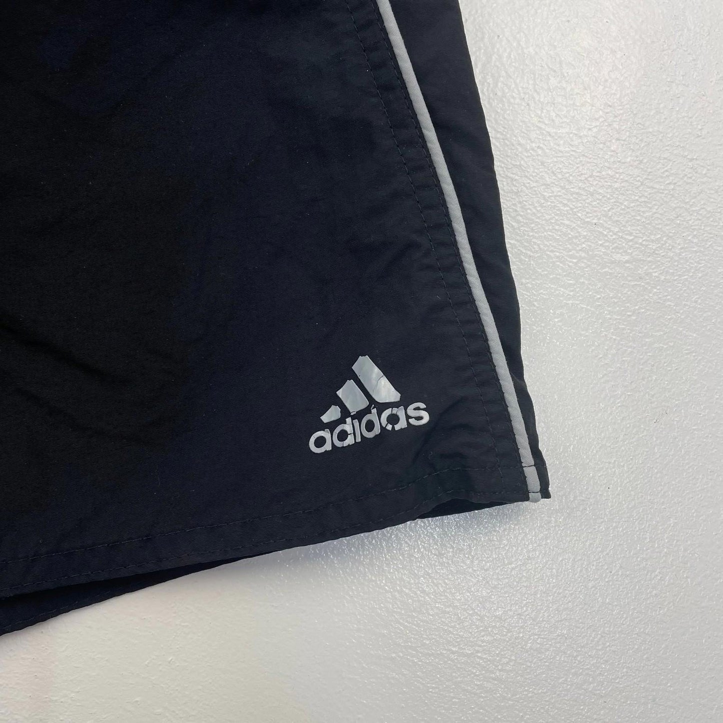 ADIDAS Activewear Shorts Black Reflective Stripes Gym Fitness Men's XL
