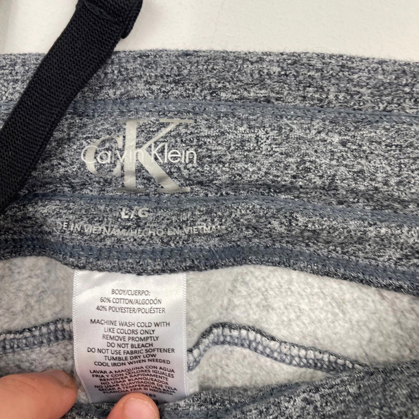 Women’s CALVIN KLEIN Grey Joggers , Sweatpants , Cropped Fit , Size L