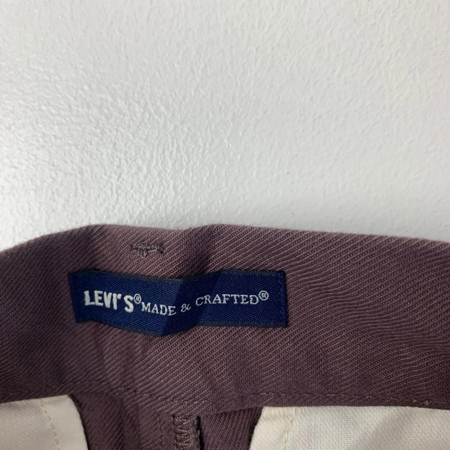 Levi's Made & Crafted Women's Straight Trousers Purple Cotton Size 27 X 30