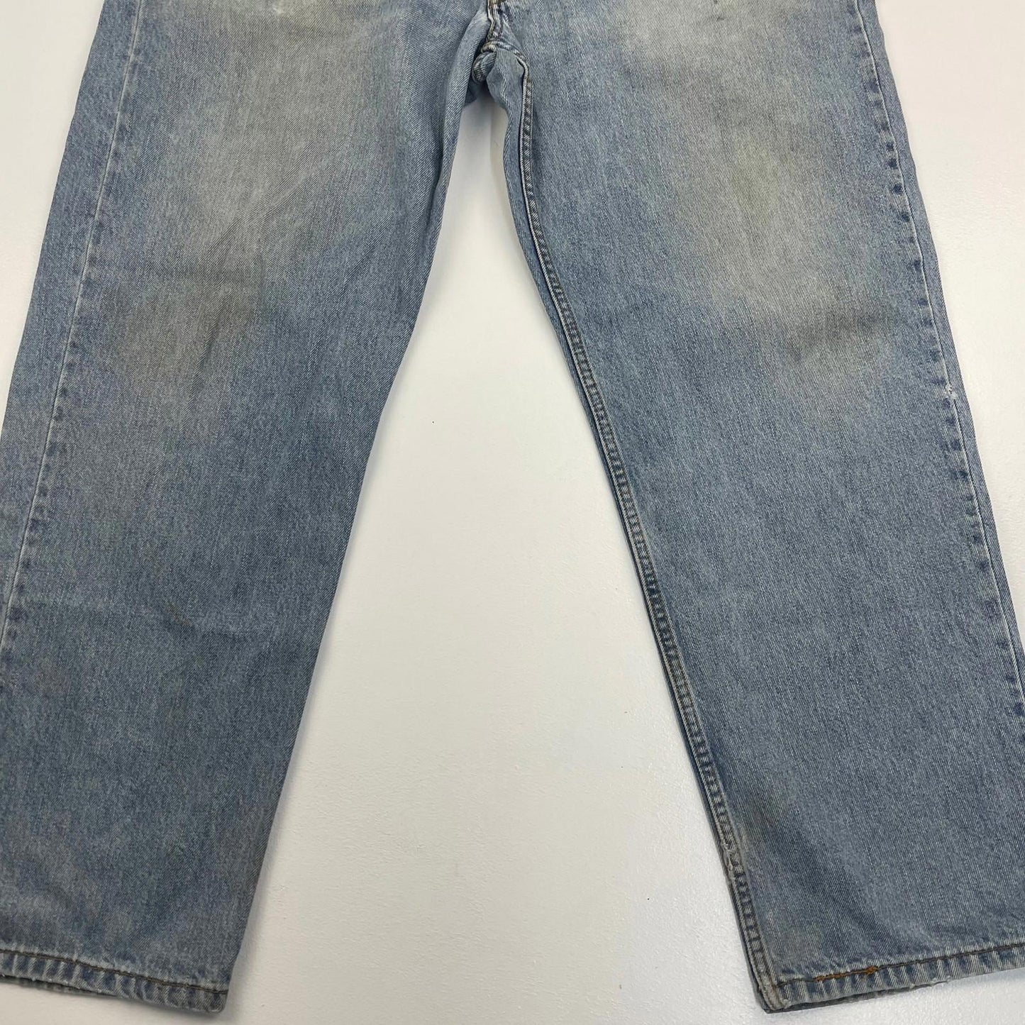 LEVI'S 501 Jeans Relaxed Fit Vintage Light Blue Denim Mens Size 38 X 30