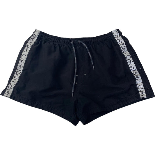 Calvin Klein Swim Shorts Elastic Waist Black Mens Large