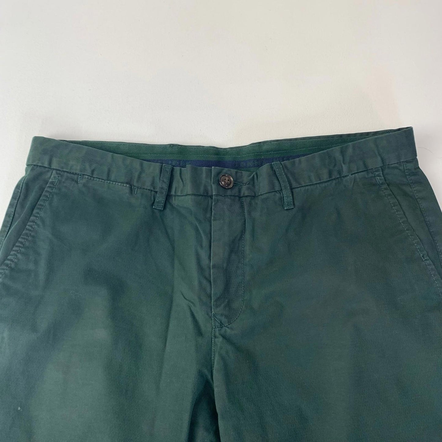 Tommy Hilfiger Denton Chino Straight Trousers Dark Green Mens W34 L27
