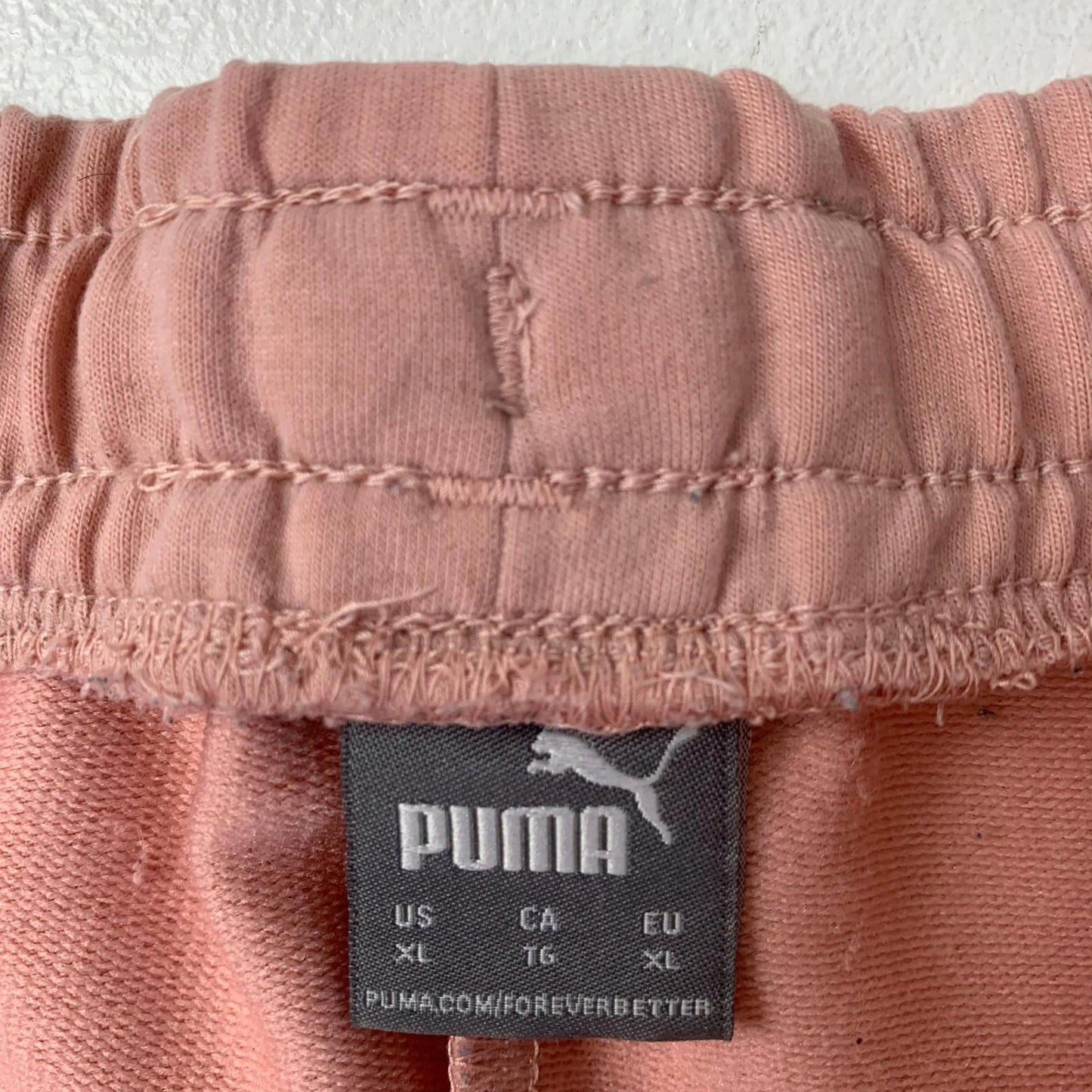 Puma Women's Athletic Relaxed Shorts Pink Grey Drawstring XL