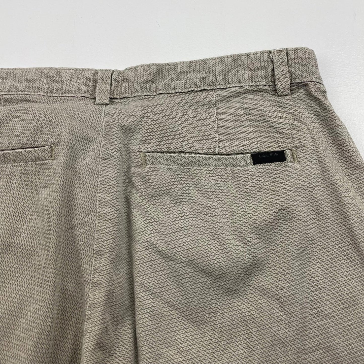Calvin Klein Shorts Chino Beige Classic Fit Mens 30