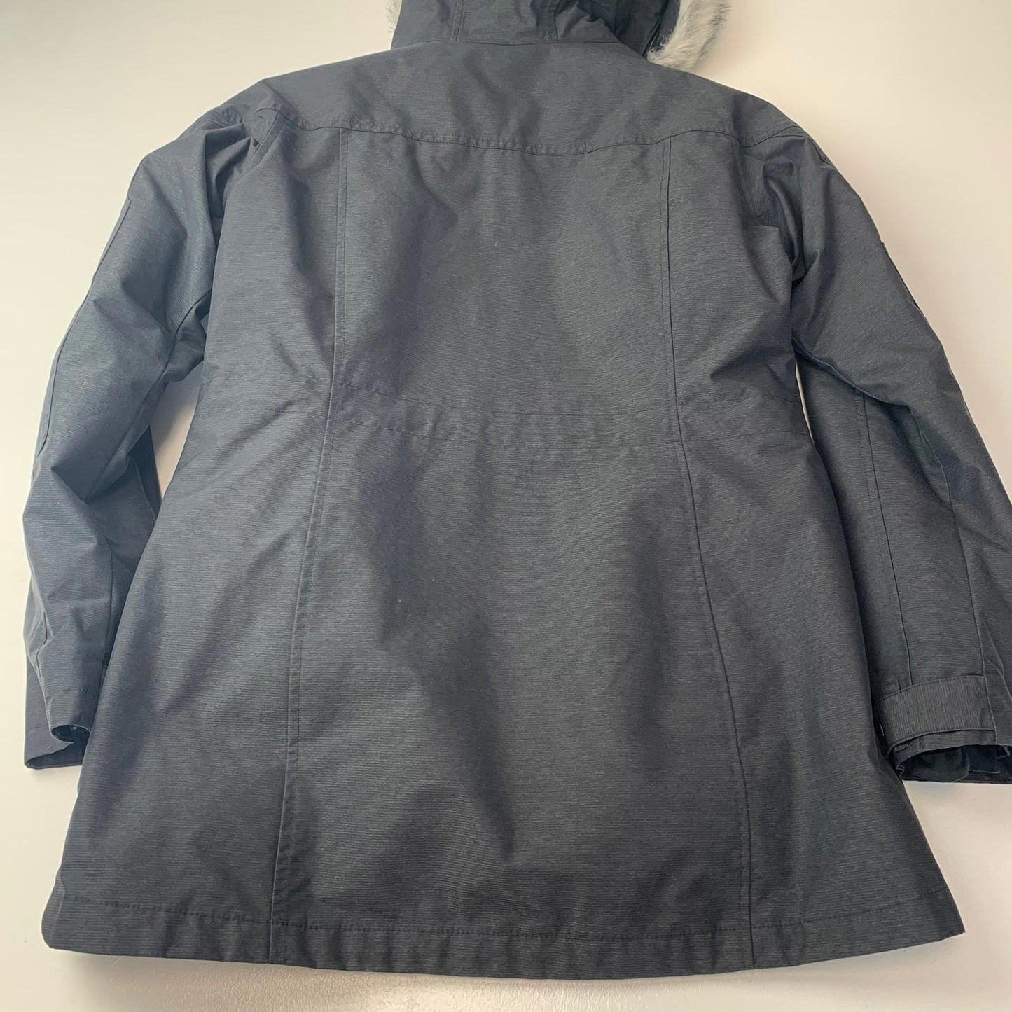 Columbia Interchange Jacket Faux Fur Trim Omni-Heat Grey Womens L