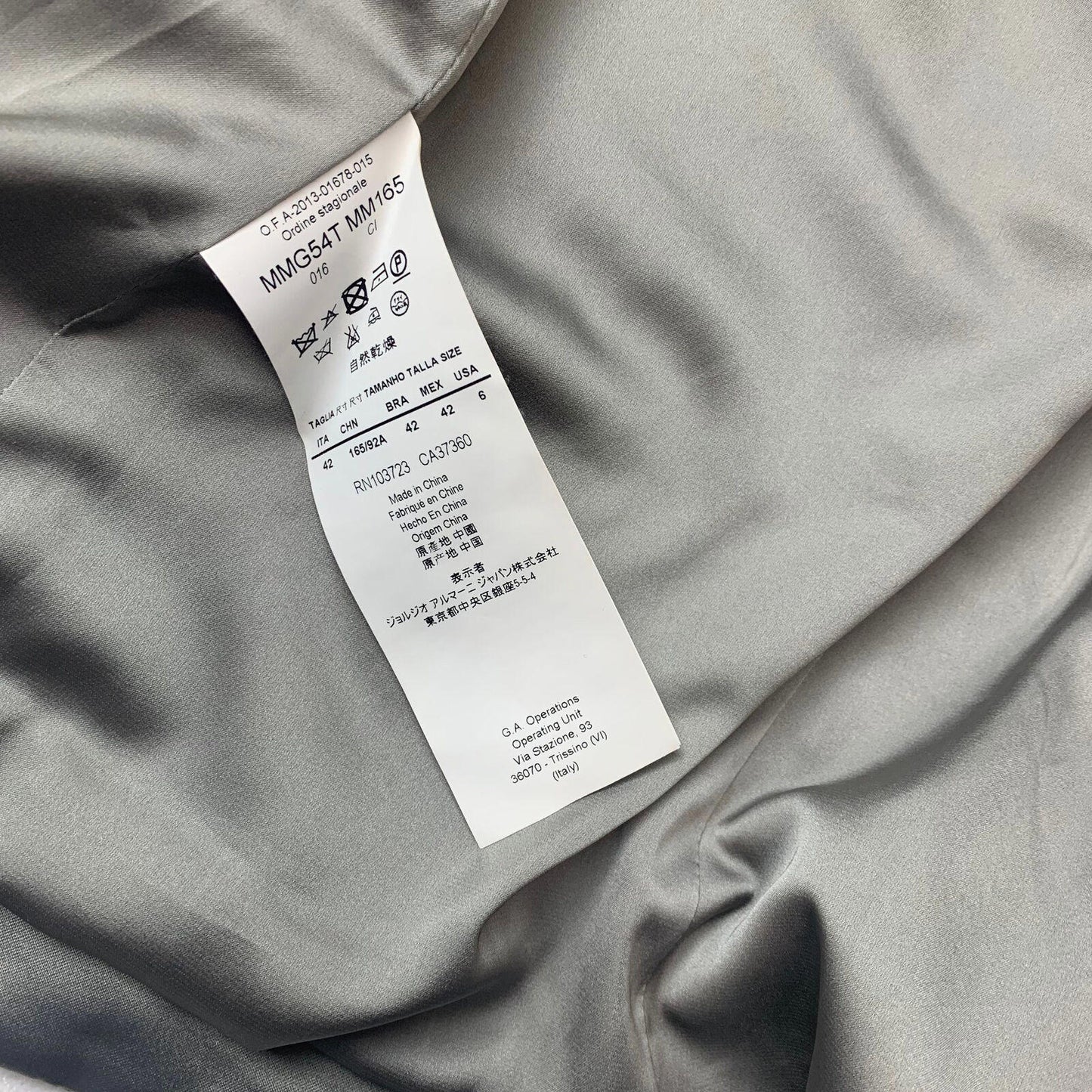 Women’s ARMANI COLLEZIONI Jacket / Silver  / Uk 8