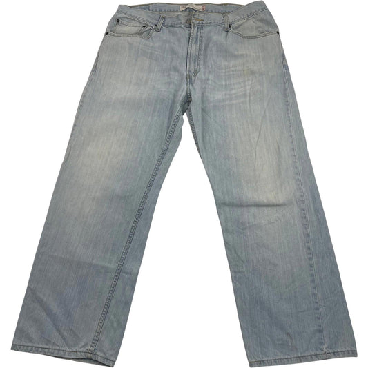 LEVI'S 559 Relaxed Straight Jeans Light Wash Distressed Blue Mens 38 X 30