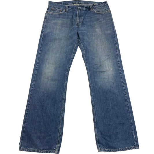LEVI'S 514 Jeans Slim Straight Fit Distressed Blue Cotton Mens W36 L32