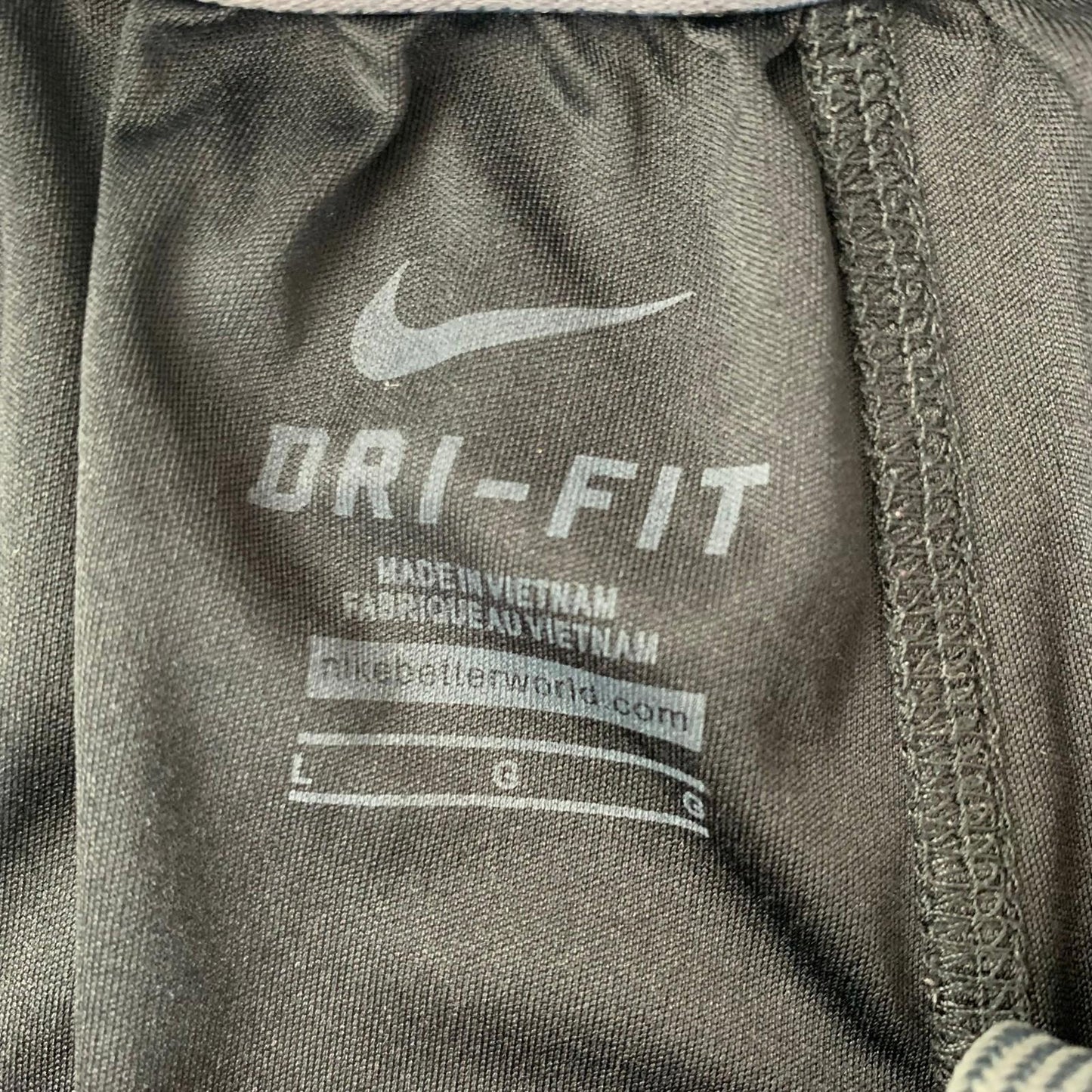 NIKE Dri-FIT Basketball Shorts Elastic Waist Black Mens Large 34-36