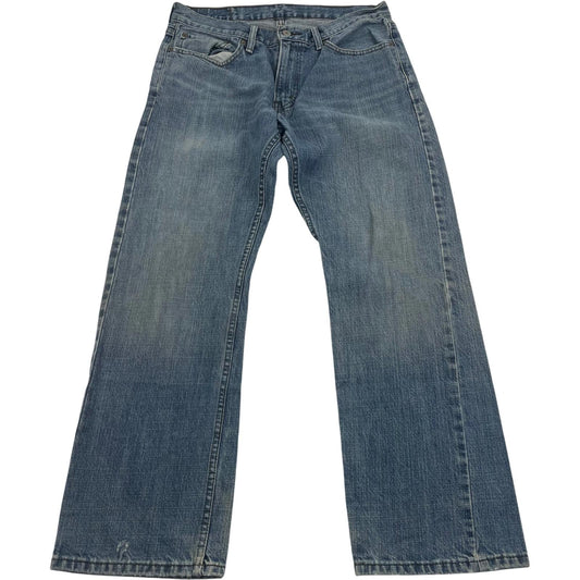 LEVI'S 514 Straight Leg Denim Jeans Distressed Blue Mens W32