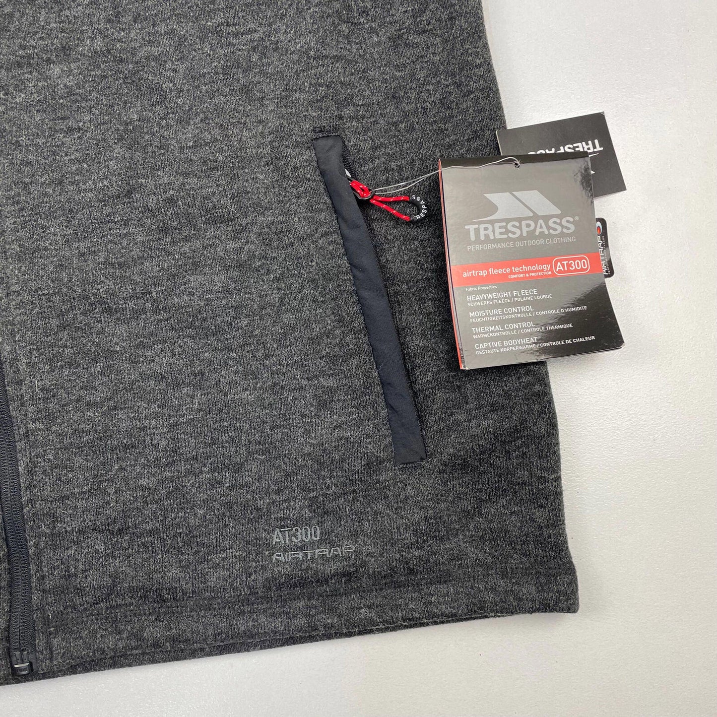 BNWT TRESPASS AIR TRAP 300 Men’s Grey Gilet Fleece Jacket , Size Large