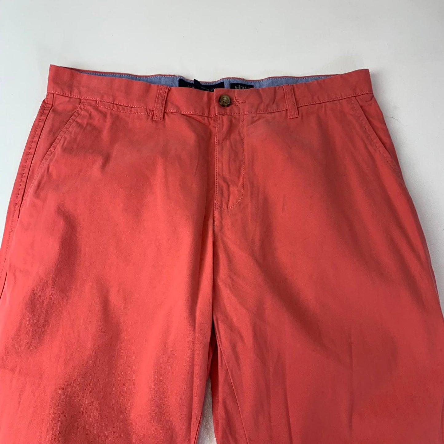 Tommy Hilfiger Slim Fit Trousers Casual Lightweight Pink Mens 34 X 30
