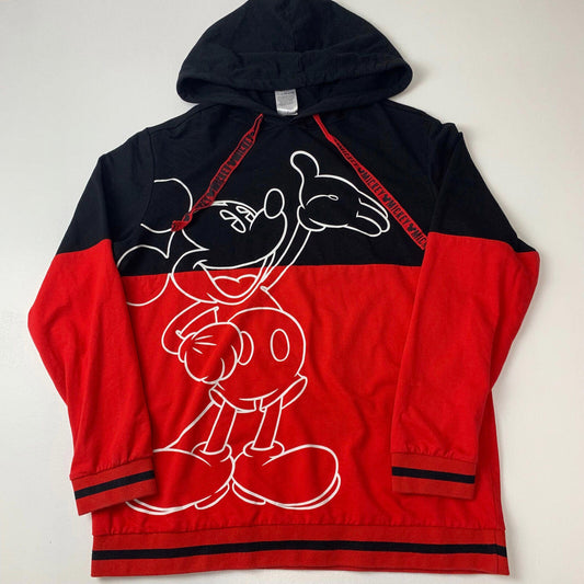 Girls Disney Mickey Mouse Hoodie / Red & Black / 15-17yrs / Youth XL