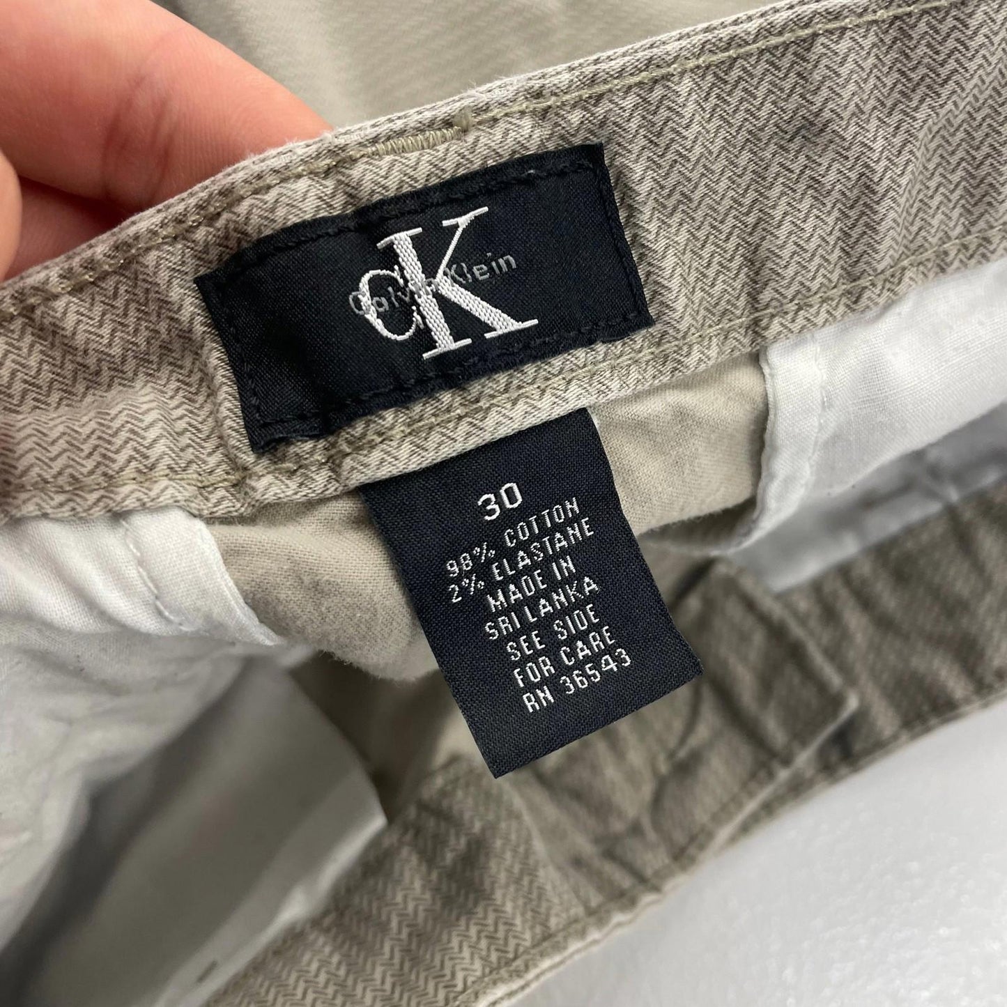 Calvin Klein Shorts Chino Beige Classic Fit Mens 30