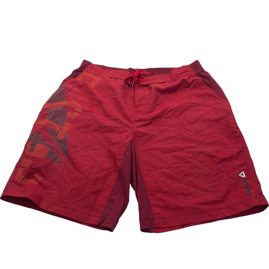 Reebok Athletic Activewear Shorts PlayDry Red Mens Large