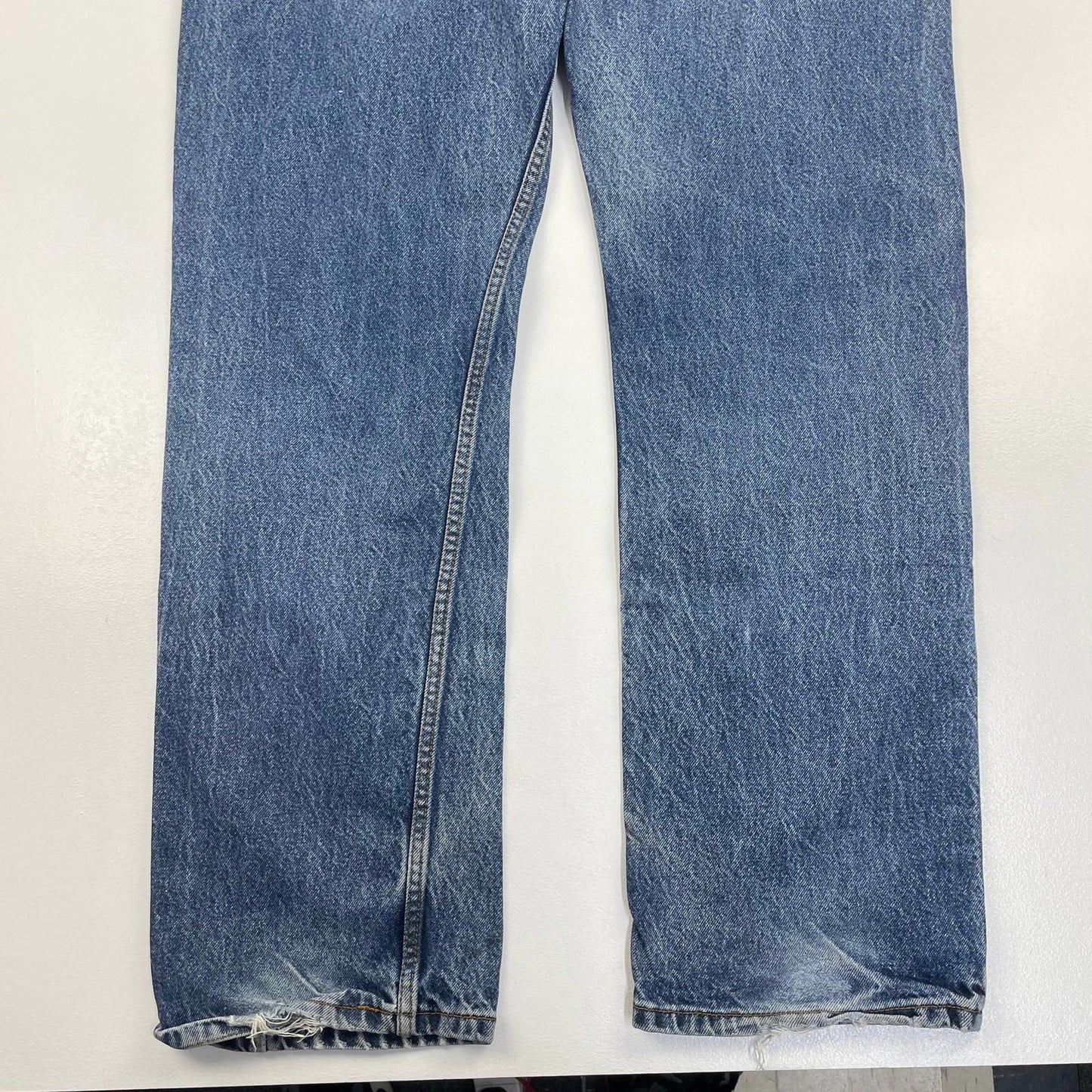 Levi's 505 Jeans Regular Fit Straight Leg Blue Denim Mens W38 L34