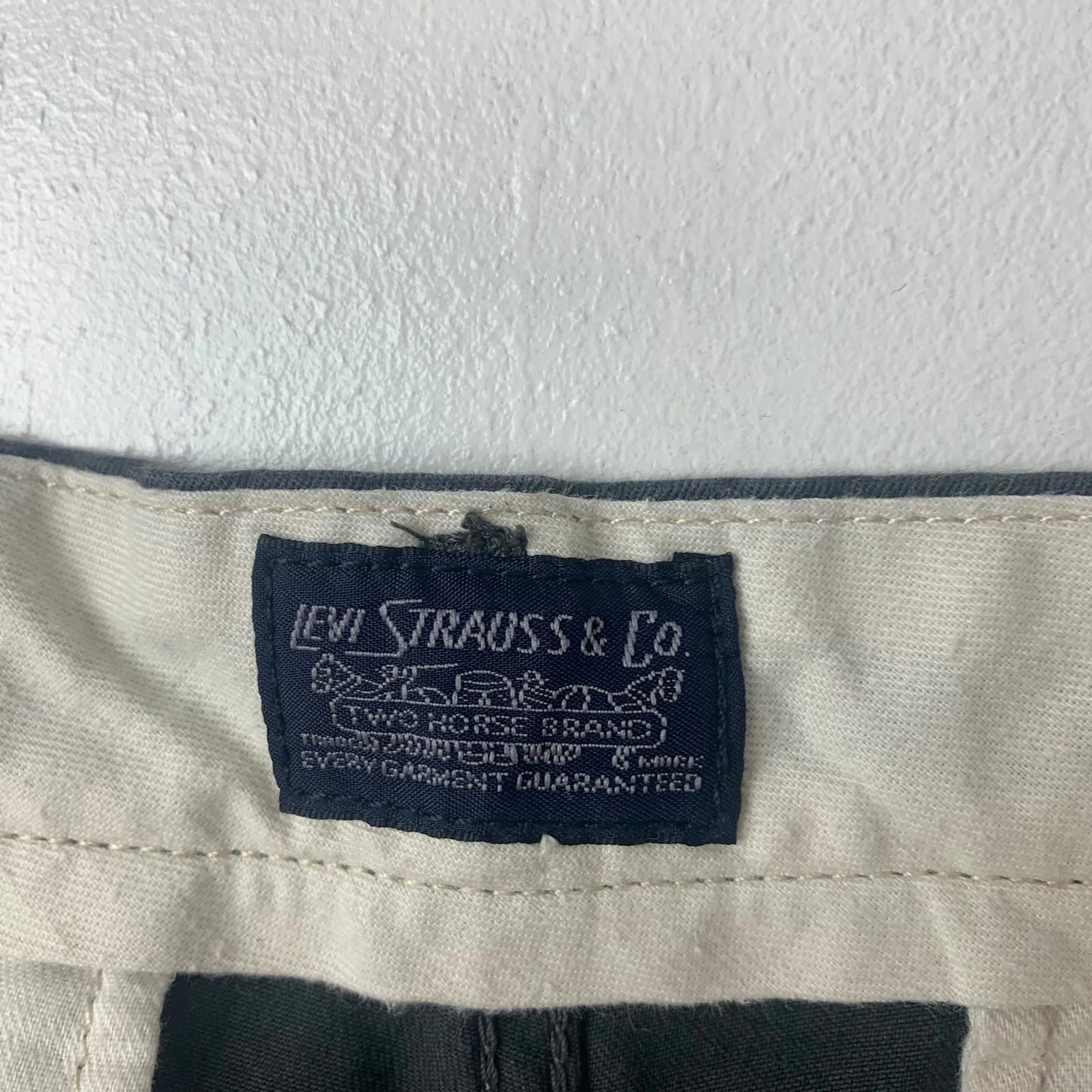 Levi Strauss & Co Chino Trousers Regular Fit Dark Grey Mens Label Size 32"
