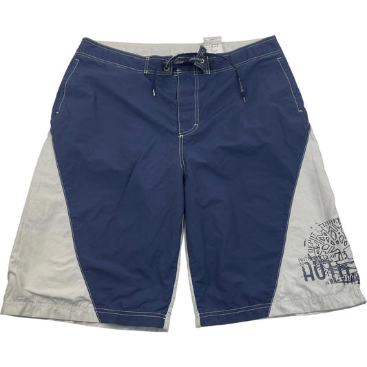TIMBERLAND Stratham Swimwear Board Shorts Blue White Mens Waist 38