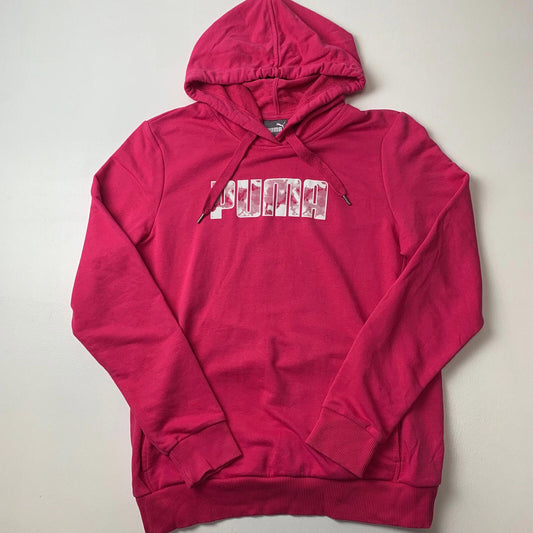 Women’s PUMA Pink Hoodie / Large / UK14 / Spellout