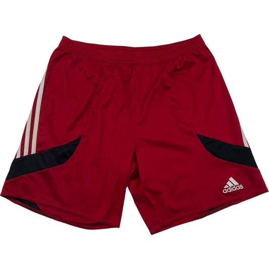 ADIDAS Climalite Activewear Shorts Striped Red Black Mens Large